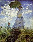 Claude Monet - Woman with a Parasol painting
